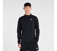 New Balance Homme Utility Knit 1/4 Zip en Noir/Blanc, Poly Knit, Taille L