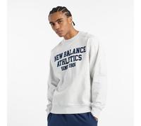 New Balance Homme Varsity French Terry Graphic Crew en Gris, Coton, Taille M