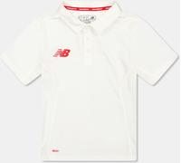 New Balance Kids' Short-Sleeve Cricket Polo Shirt Angora 7-8 (S) Unisex