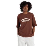 New Balance Linear Heritage Oversized T-shirt Femme - T-Shirts, Marron - Taille M - Jersey de coton Brown M