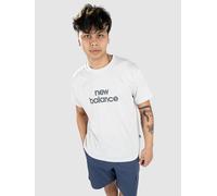 T-shirt New Balance Linear Logo Relaxed manche courte gris lumineux - S