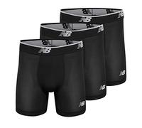 New Balance Lot de 3 caleçons Boxeurs de Compression en Maille sans Braguette pour Homme 12,7 cm, Noir/Noir/Noir, XX-Large