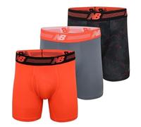 New Balance Lot de 3 caleçons Boxeurs Performance pour Homme avec Braguette, sous-vêtements Respirants et Extensibles, évacuation de l'humidité, Taille M