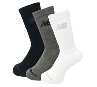 New Balance Lot de 3 paires de chaussettes unisexes, blanc, M UK