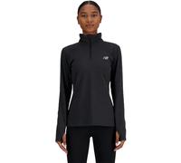 New Balance T-shirt Sport Essentials Space Dye demi-zip manches longues Noir XS Femme