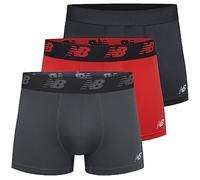 New Balance Men's 3'' Performance No Fly Short Boxer Brief Trunks Underpants with Built in Pouch Support (3 Pack)'