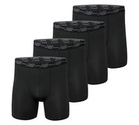 New Balance Men's 5" Performance No Fly Boxer Brief Underwear (4 Pack), Black/Hi-Lite/Team Royal/Lead, XX-Large