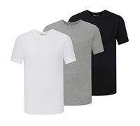 New Balance Men's Cotton Performance Crew Neck Tee 3-Pack, Black/White/Heather Grey,Medium