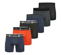 New Balance Men's Premium Performance Boxer Brief, Black/Navy/Orange/Black/Navy/Arctic