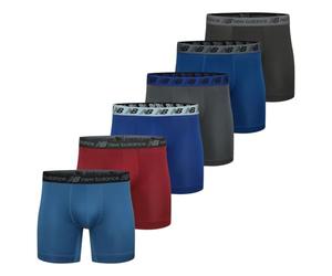 New Balance Men's Premium Performance Boxer Brief, Black/Team Royal/Mercury Red/Dark Grey/Blue Agate/Indigo