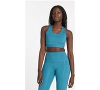 New Balance Sleek Medium Support Pocket Medium Impact Sports Bra Bleu L Femme