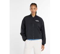 New Balance New Balance Black Womens Linear Heritage Woven Bomber Jacket