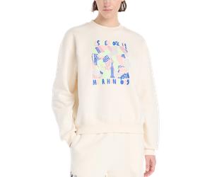 New Balance NYC Marathon Fleece Crew Sweatshirt L Blanc
