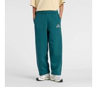 new balance Pantalon de sport 'Trackside Fleece Barrel Pant' bleu cyan / vert, Taille M