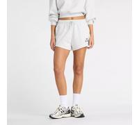 New Balance Femme Trackside French Terry Short en Gris, Coton Fleece, Taille S