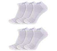 New Balance Performance Cushioned Low Cut Socks-6 & 12 Moisture Wicking Coupe Basse, Blanc (6 Paires), M Mixte