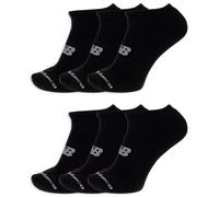 New Balance Performance Cushioned No Show Socks-6 & 12 Moisture Wicking, Noir (6 Paires), M Mixte