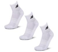 New Balance Quarter 3 Pack Unisexe - Chaussettes, Blanc - Taille 39-42 White 39-42