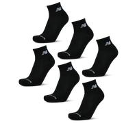 New Balance Quarter 6 Pack Unisexe - Chaussettes, Noir - Taille 43-46 - Coton Black 43-46