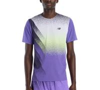 New Balance Race Day Ultra Light Printed T-Shirt Tee-shirt S Violet