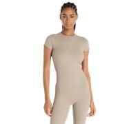 New Balance Ribbed Fitted T-shirt Femme - T-Shirts, Marron - Taille M - Poly Jersey Brown M