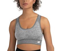 New Balance Soutien-Gorge de Sport sans Couture pour Femme avec Coussinets Amovibles, Quartz fumé, Taille M