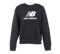 New Balance Stacked Logo French Terry Crew Noir, Noir