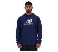 New Balance Stacked Logo French Terry Hoodie - NB Marine (428), Nny Navy, Large-X-Large