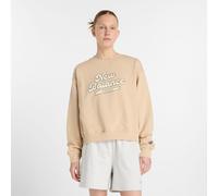 new balance Sweat-shirt 'Athletics Legacy' beige / beige clair / bleu marine, Taille L