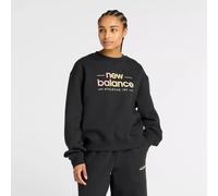 new balance Sweat-shirt jaune / rose / noir, Taille XS