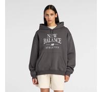 new balance Sweat-shirt 'Trackside' anthracite / blanc, Taille L
