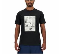 T-shirt New Balance Poster manche courte noir intense - M
