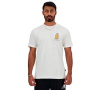 New Balance T-Shirt à Manches Courtes pour Homme Sport Essentials Barrel Blanc - Marque EAN : 0197375341767 - Taille S