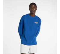 new balance T-Shirt bleu / citron / blanc, Taille S