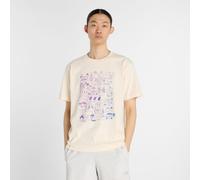 new balance T-shirt crème / bleu / violet, Taille XXL