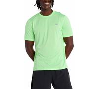 New Balance - T-shirt de trail running à séchage rapide - Athletics T-Shirt Afterglow Heather pour Homme - Taille L - Vert Vert L