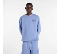 new balance T-Shirt 'Reimagined Fleece Crew' bleu / noir, Taille L