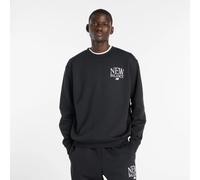 new balance T-Shirt 'Reimagined Fleece Crew' noir / blanc, Taille XS