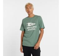 new balance T-Shirt 'Varsity Pennant' sapin / blanc, Taille M