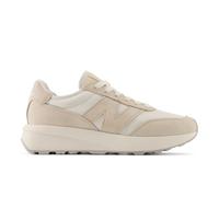 New Balance Unisexe 370 en Blanc/Beige, Suède/Mesh, Taille 39.5 Large