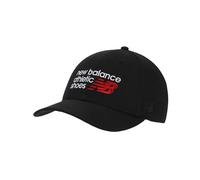 New Balance Unisexe 6 Panel Athletics Structured Hat en Noir, Coton, Taille OSZ