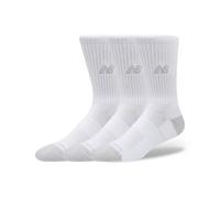 New Balance Unisexe Active Crew Socks 3 Pack en Blanc, Polyester, Taille M