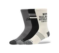 New Balance Unisexe Active Graphic Crew Socks 3 Pack en Noir, Polyester, Taille M
