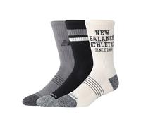 New Balance Unisexe Active Graphic Crew Socks 3 Pack en Noir, Polyester, Taille XL