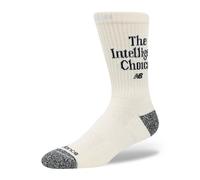 New Balance Unisexe Active Premium Graphic Crew Socks 1 Pair en White/Black, Polyester, Taille S