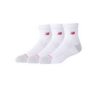New Balance Unisexe Active Premium QTR 3 Pack en Blanc, Coton, Taille M