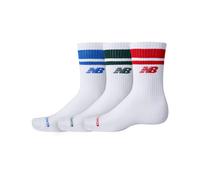 New Balance Unisexe Everyday Stripe Midcalf 3 Pack en Blanc, Coton, Taille XL