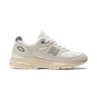New Balance Unisexe Made in UK 991v2 en Gris/Blanc/Beige, Suède/Mesh, Taille 38 Large