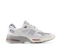New Balance Unisexe Made in UK 991V2 en Gris/Blanc, Suède/Mesh, Taille 43