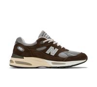New Balance Unisexe Made in UK 991v2 en Marron/Gris, Suède/Mesh, Taille 45 Large